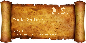 Must Dominik névjegykártya